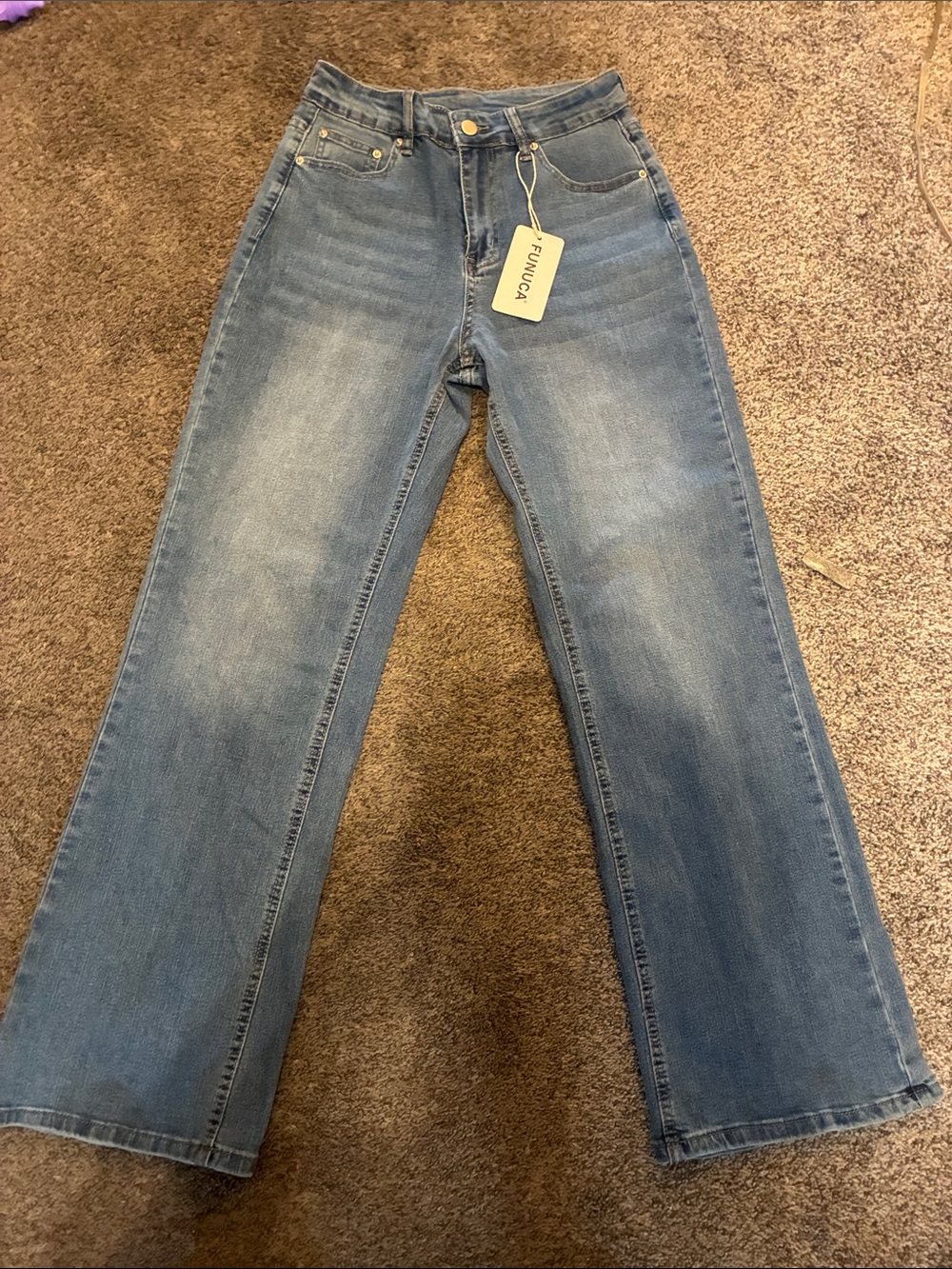 Women's High-Rise Wide Leg Jeans — Light Blue Denim